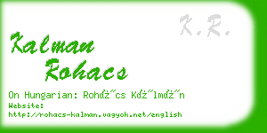 kalman rohacs business card